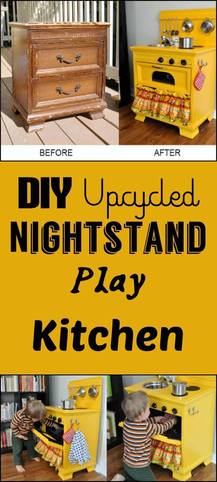 upcycled nightstand play kitchen